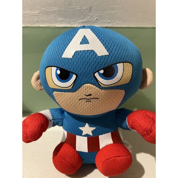 6" TY Beanie Babies Captain America Marvel Plush Stuffed Avengers Toy - Picture 2 of 4